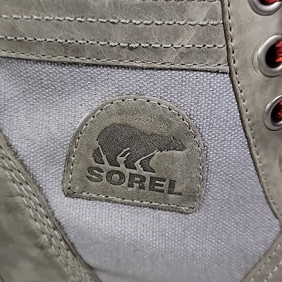 Sorel Lexie Wedge Quarry Grey Leather Boot Womens Size 5.5 NEW - Picture 3 of 13